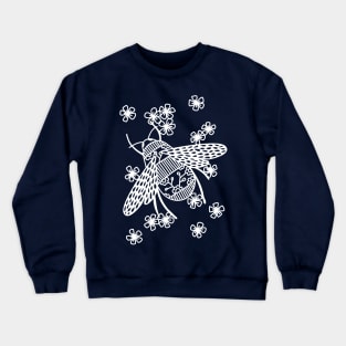 Bees Papercut Bug Illustration Crewneck Sweatshirt